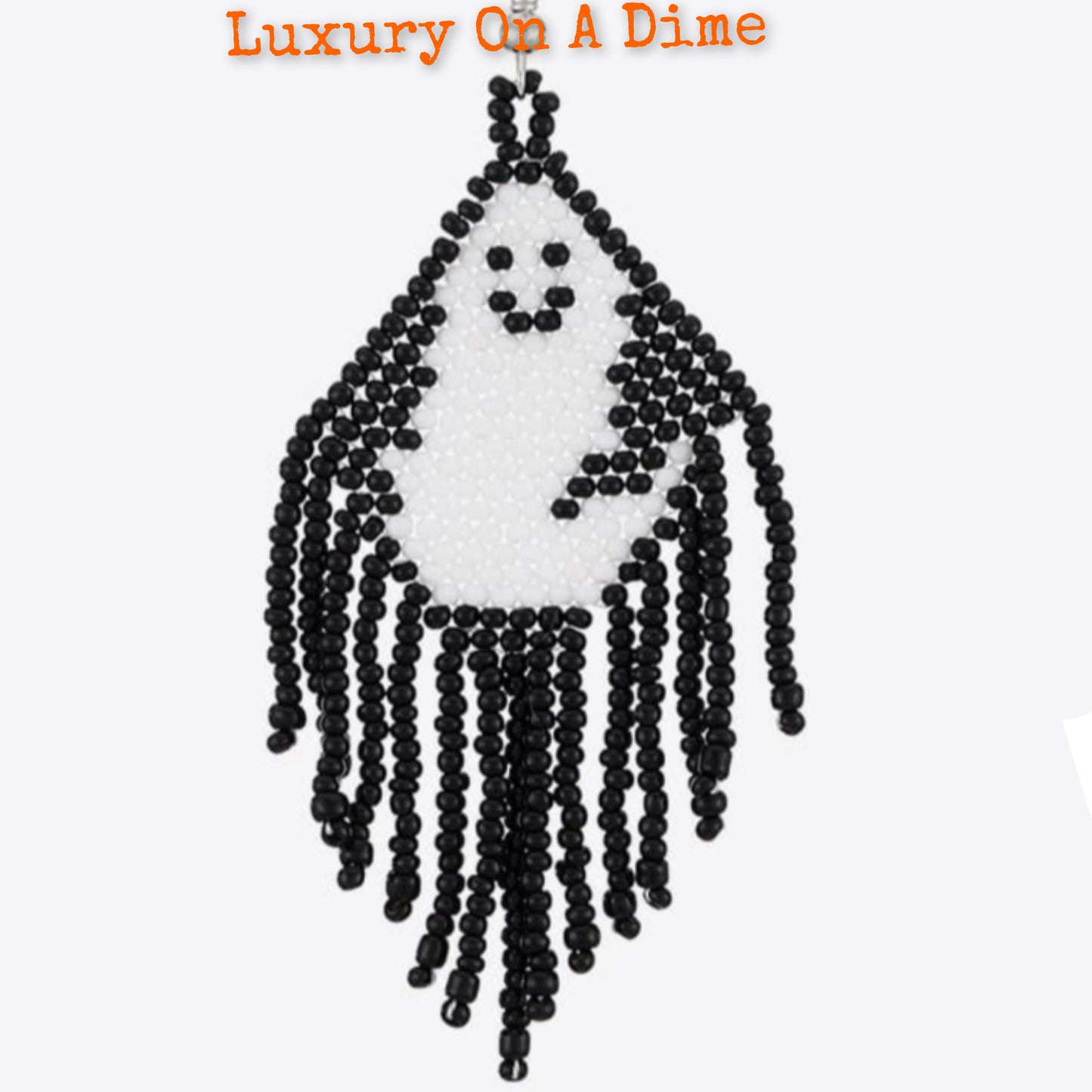 Spooky Fun Beaded Long Dangle Earrings Halloween Jewelry Pumpkin Ghost Spider Witch Skeleton
