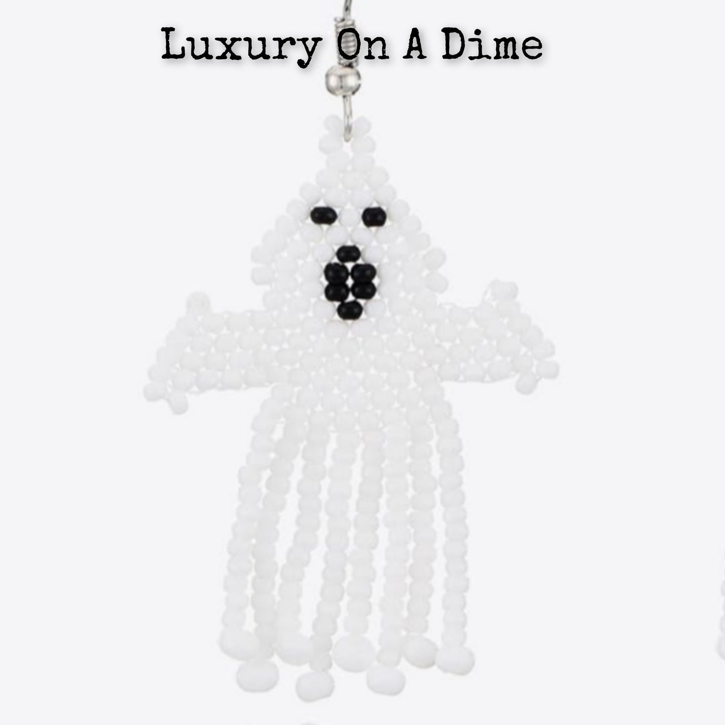 Spooky Fun Beaded Long Dangle Earrings Halloween Jewelry Pumpkin Ghost Spider Witch Skeleton