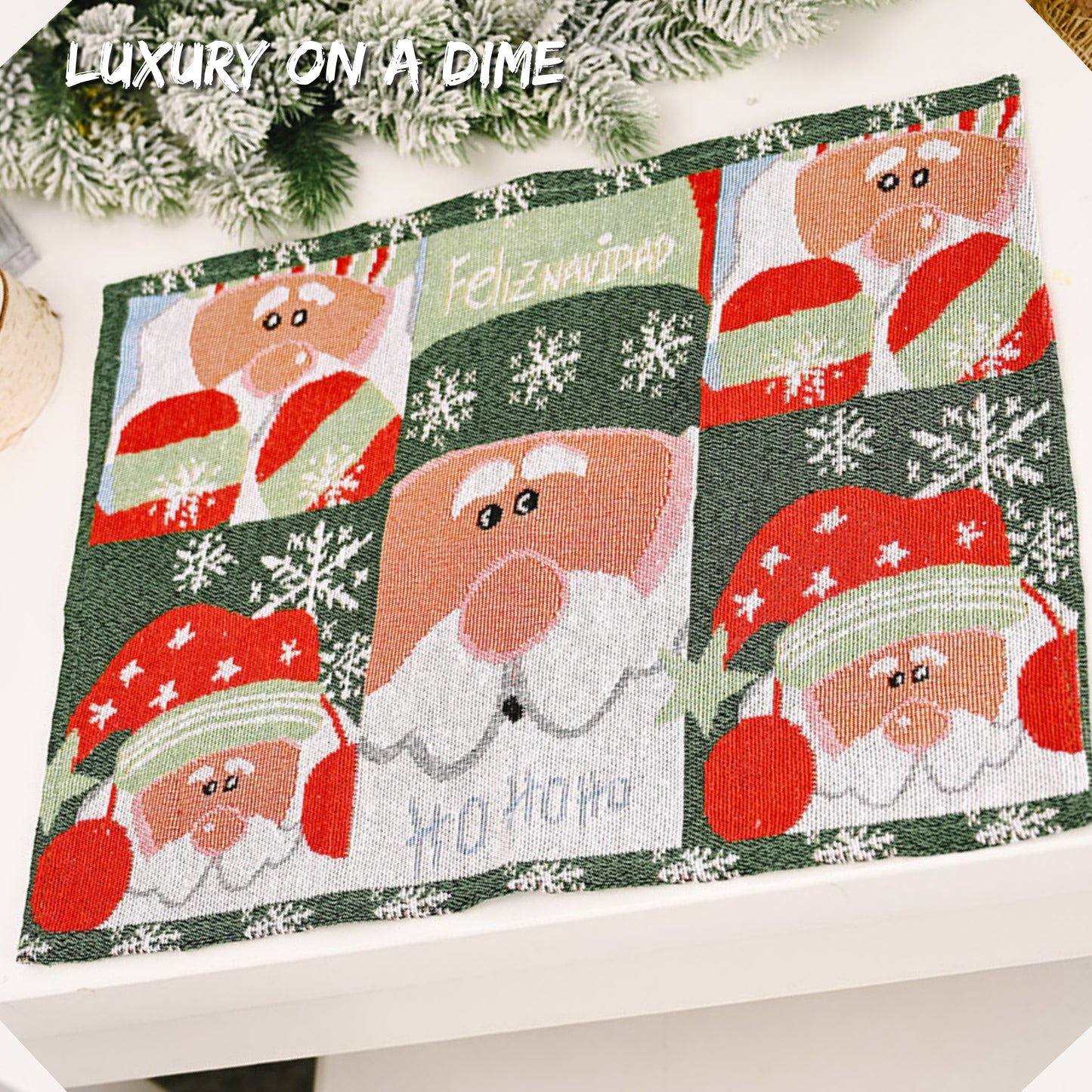 2-Piece Christmas Placemat Dining Table Festive Home Decor Assorted Selection