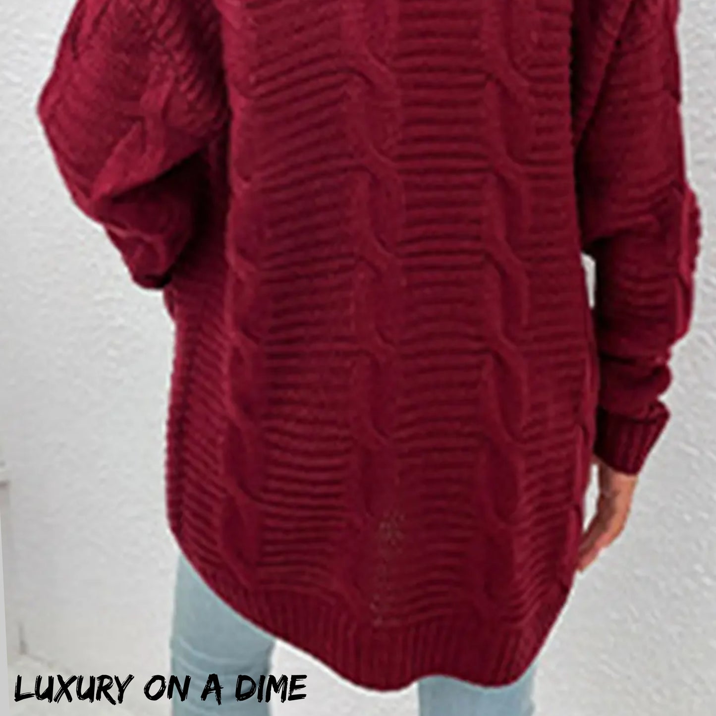 Oversized Cable Knit Classic Open Front Patch Pocket Cardigan Fall Winter