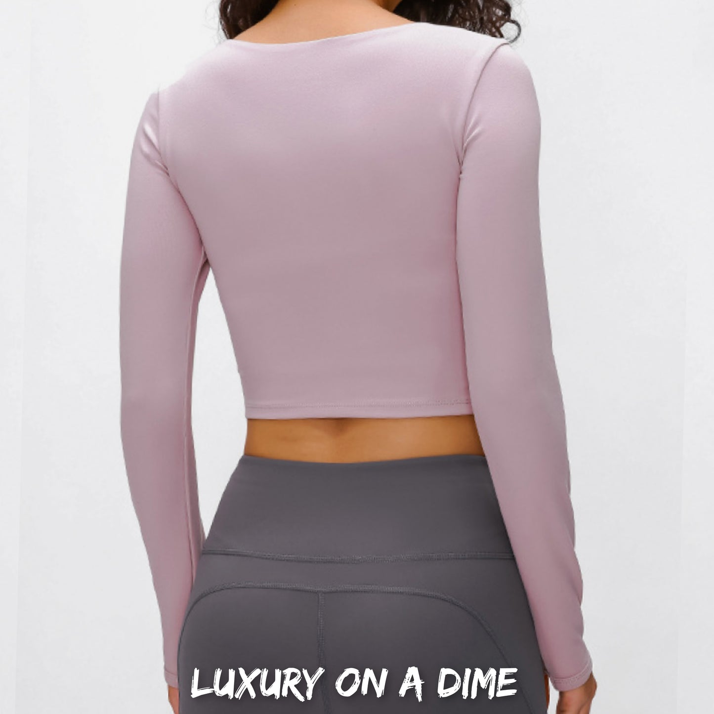 Long Sleeve Athletic Cut-out Yoga Activewear Crop Top (4 colors available)