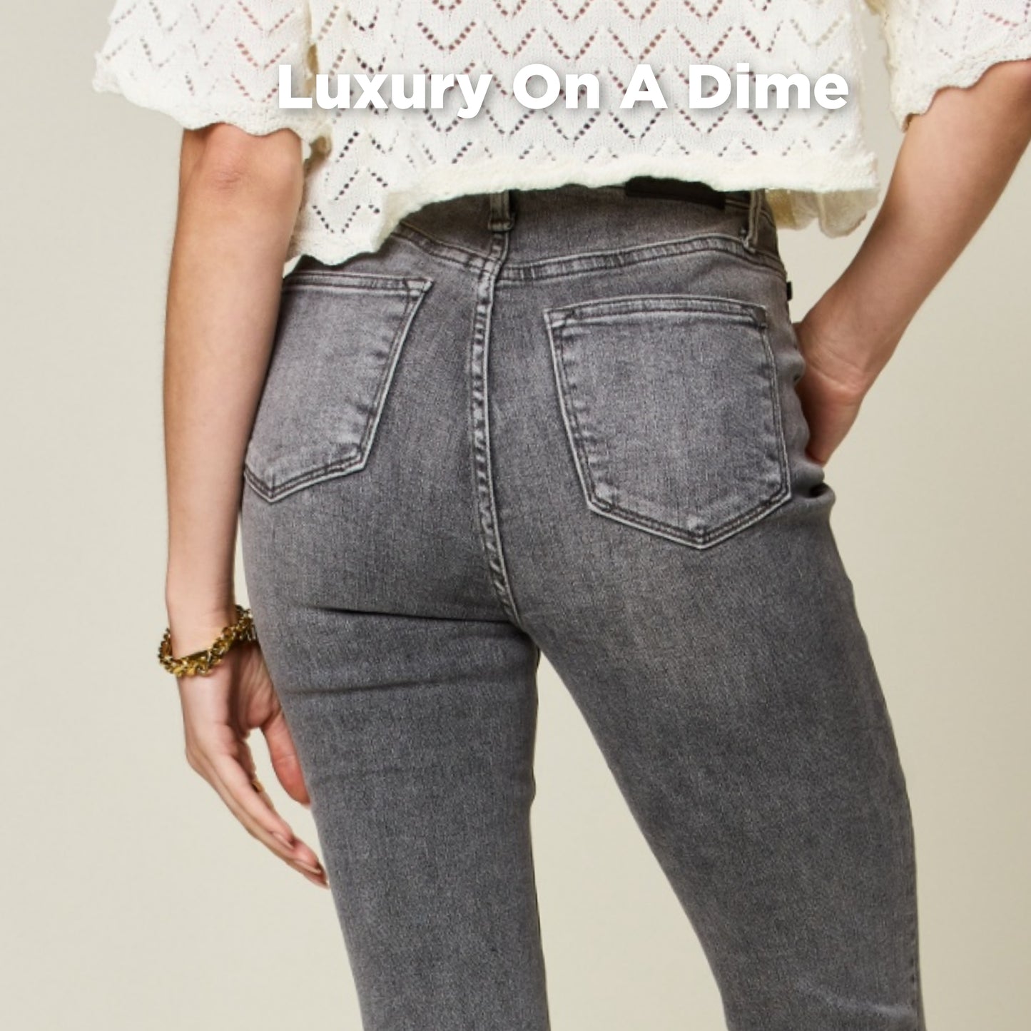 Tummy Control High-Rise Waist Denim Skinny Cuffed Capri Pants Judy Blue Jeans