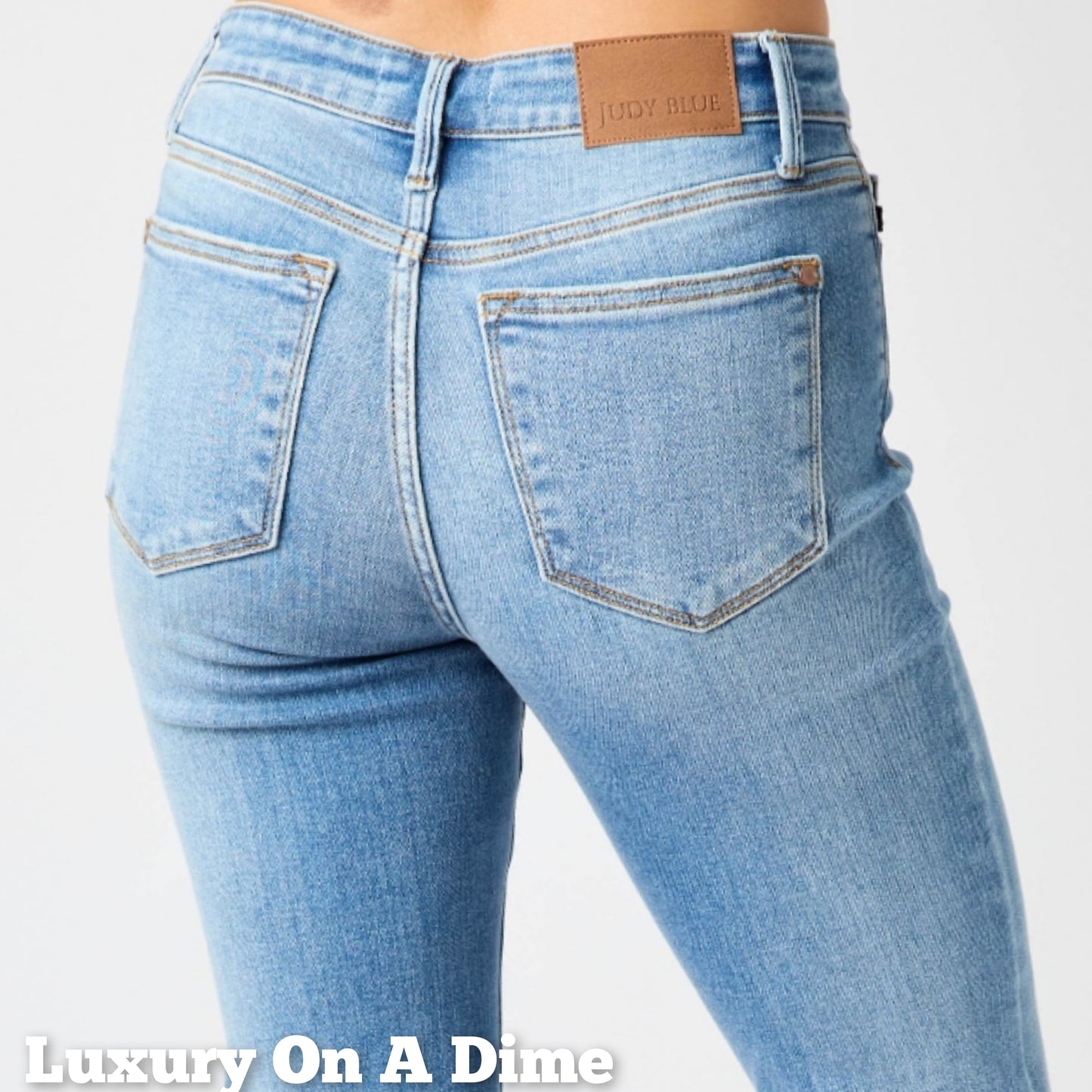 High Rise Tummy Control Mom Jeans Straight Leg Denim Pants Judy Blue