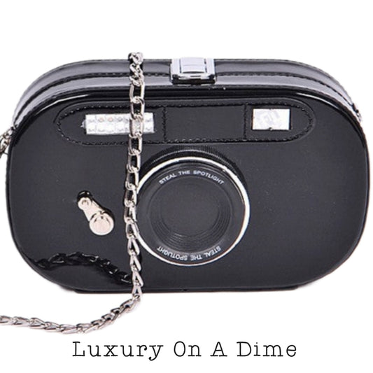 Vintage Camera Iconic Retro Purse Convertible Clutch Crossbody Novelty Bag