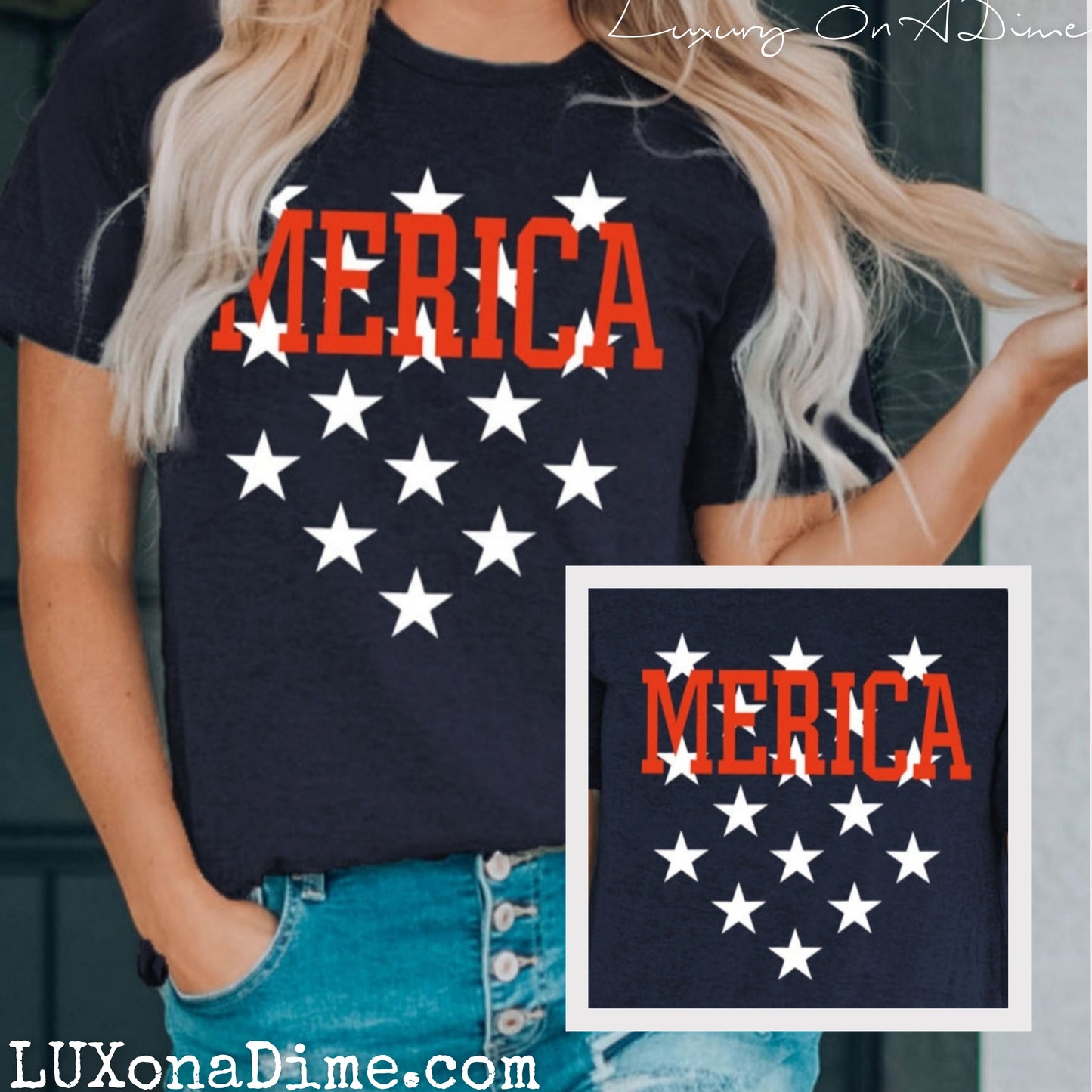 MERICA Graphic Star America Short-Sleeve Tee Shirt