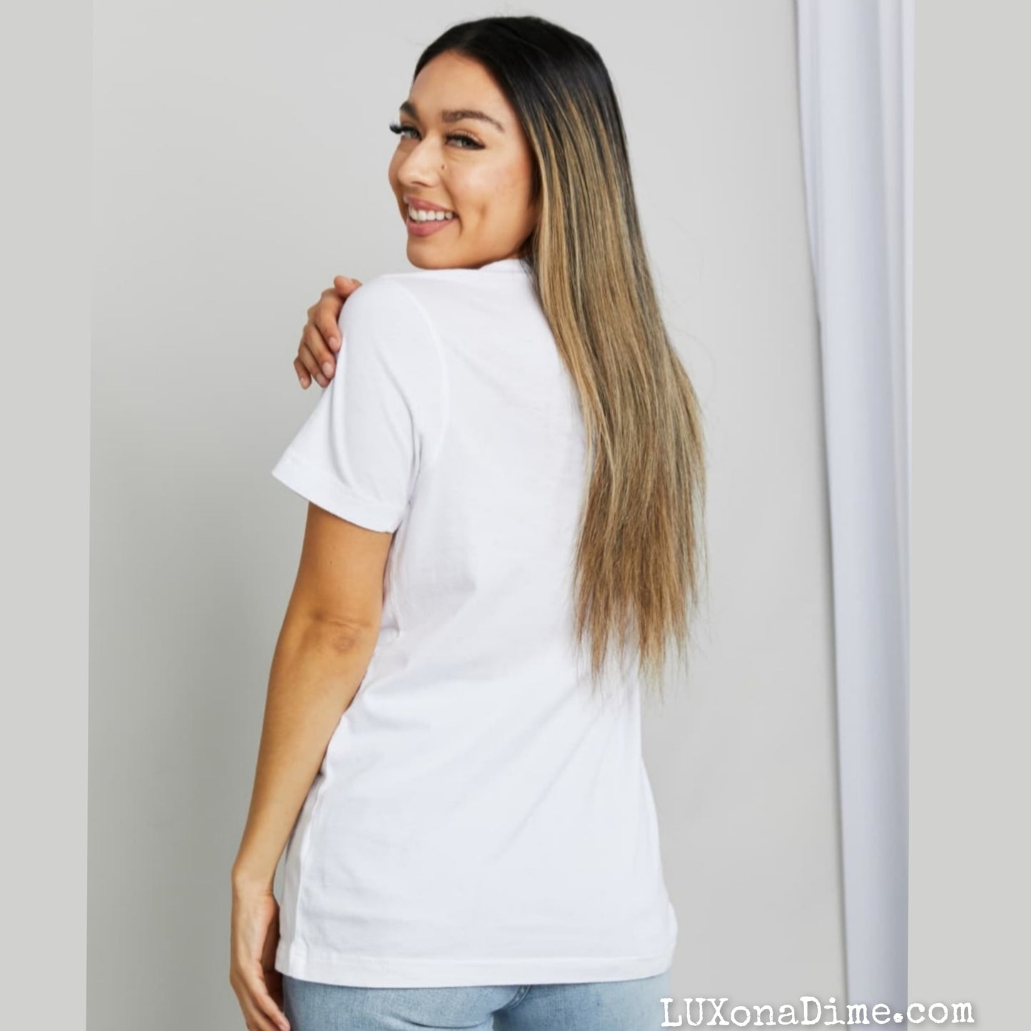 Floral MAMA Colorful Tropical Graphic 100% Cotton Short-sleeve Tee Shirt (Plus Size Available)