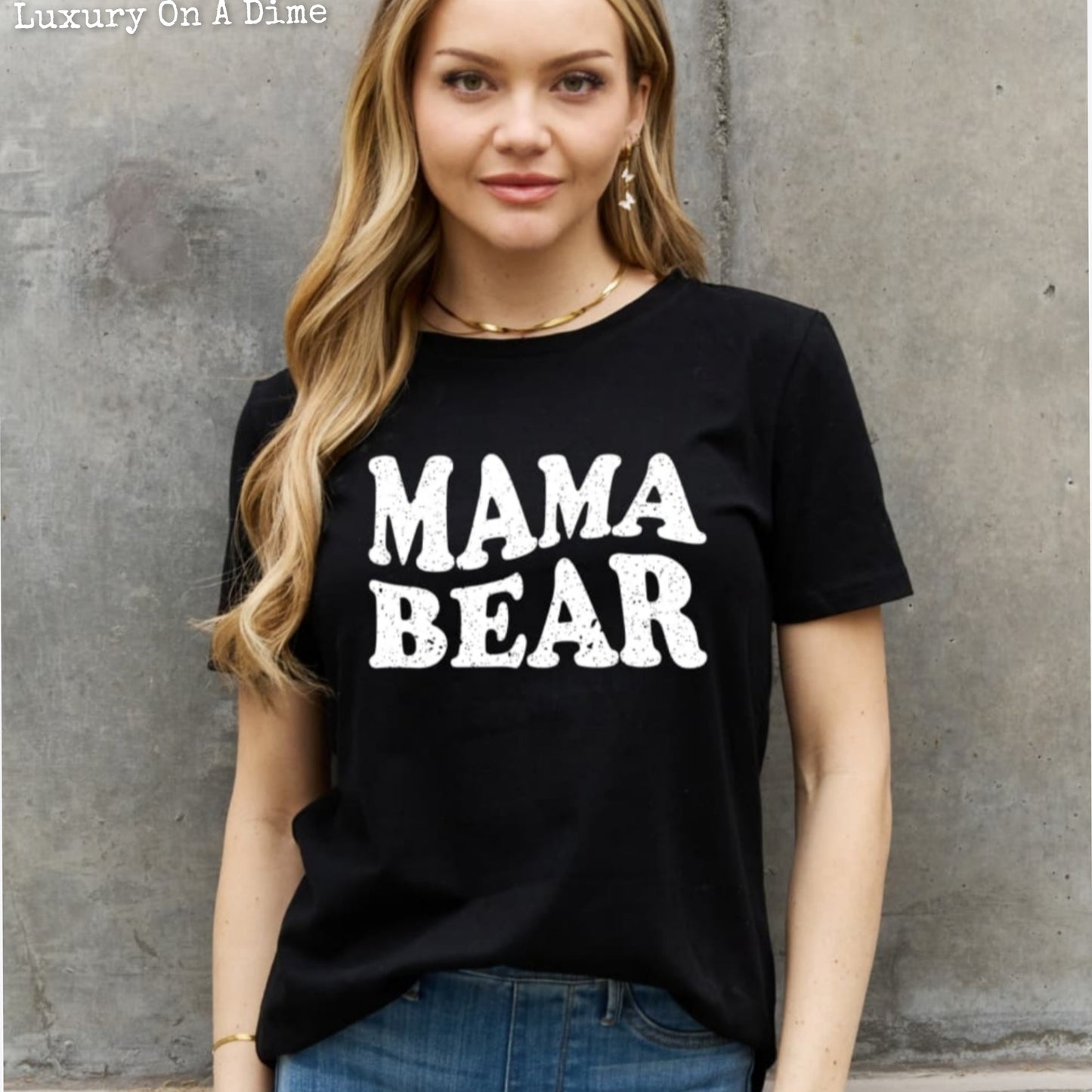MAMA BEAR Graphic 100% Cotton Tee Shirt