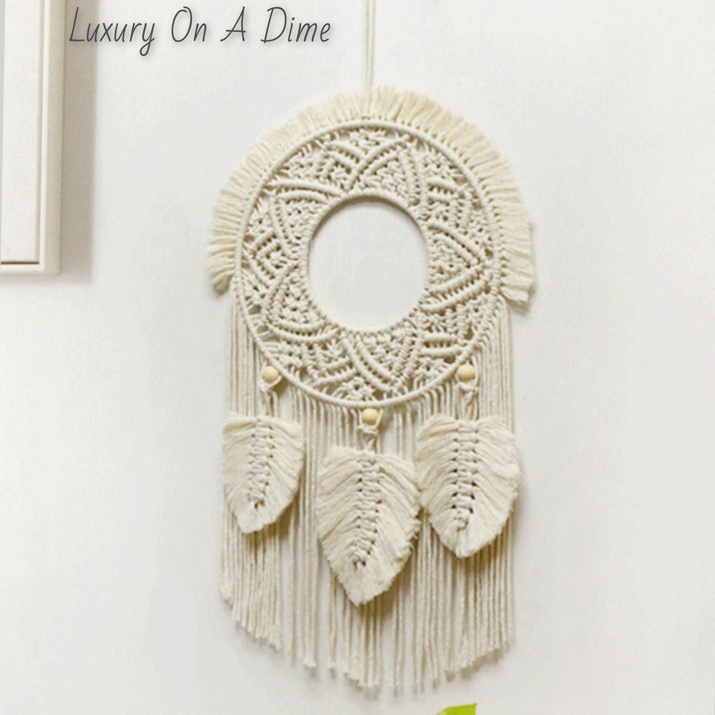 FEATHER Fringe Macrame Wall Hanging Hand-made Bohemian Home Decor Tapestry
(2 colors available)