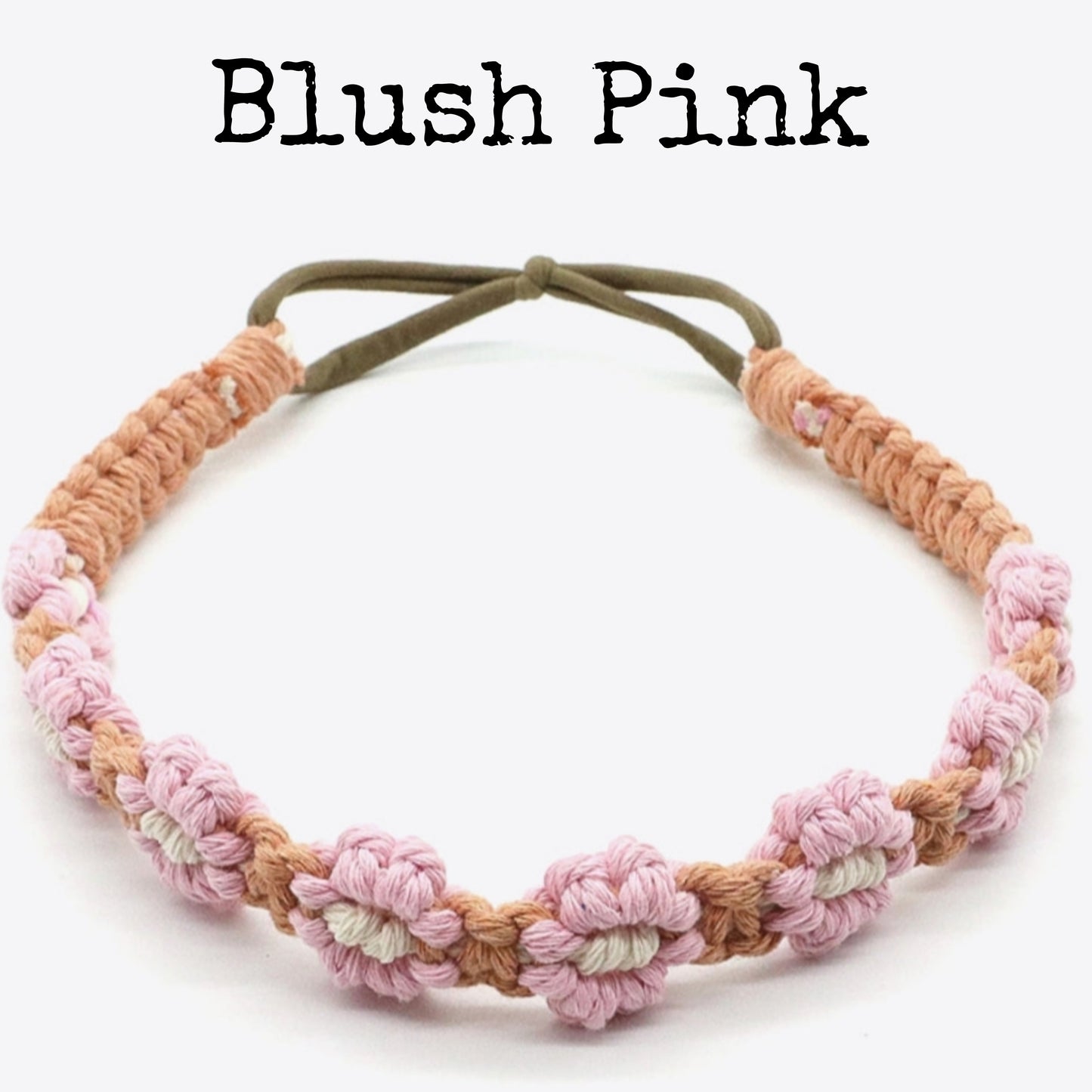 2-Pack Premium Colorful Daisy Macrame Boho Handmade Retro Headband