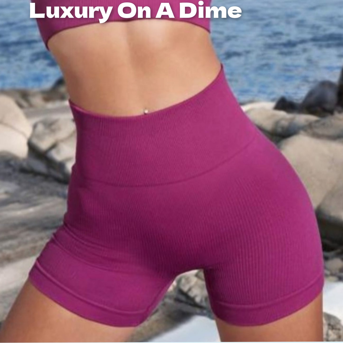 Matching Set Cutout Crop Top and Sports Shorts Activewear Outfit