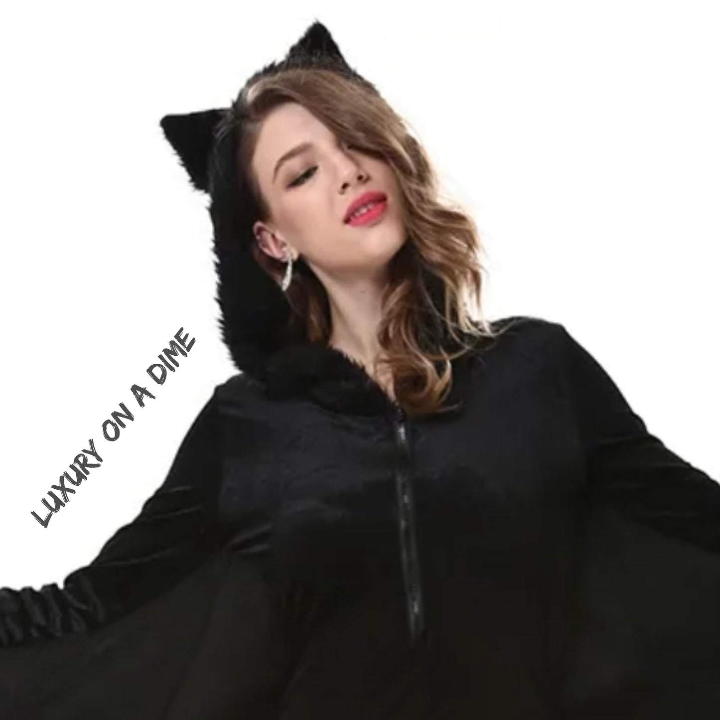 ONE-PIECE Shorts Romper BAT Lady Adult Sexy Women's Halloween Costume Cosplay