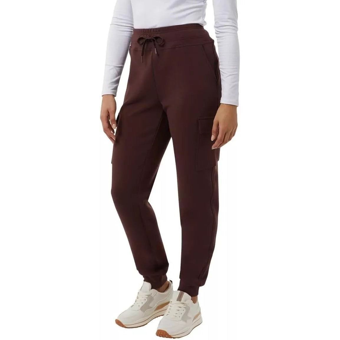 32 Degrees Women Cargo Jogger Pants Tech Fleece Athletic Elastic Drawstring