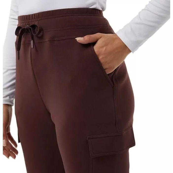 32 Degrees Women Cargo Jogger Pants Tech Fleece Athletic Elastic Drawstring