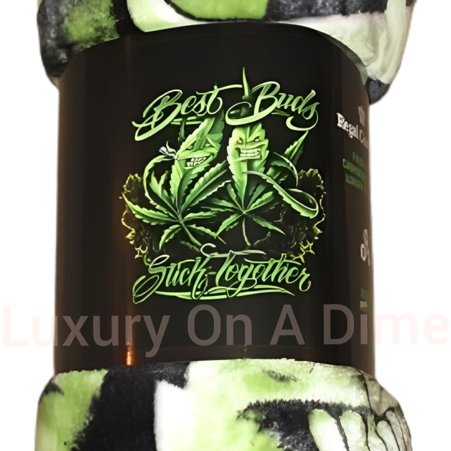 Pot Leaf Weed Lux Blanket Best Buds Stick Together Plush Mary Jane Friends 45x60