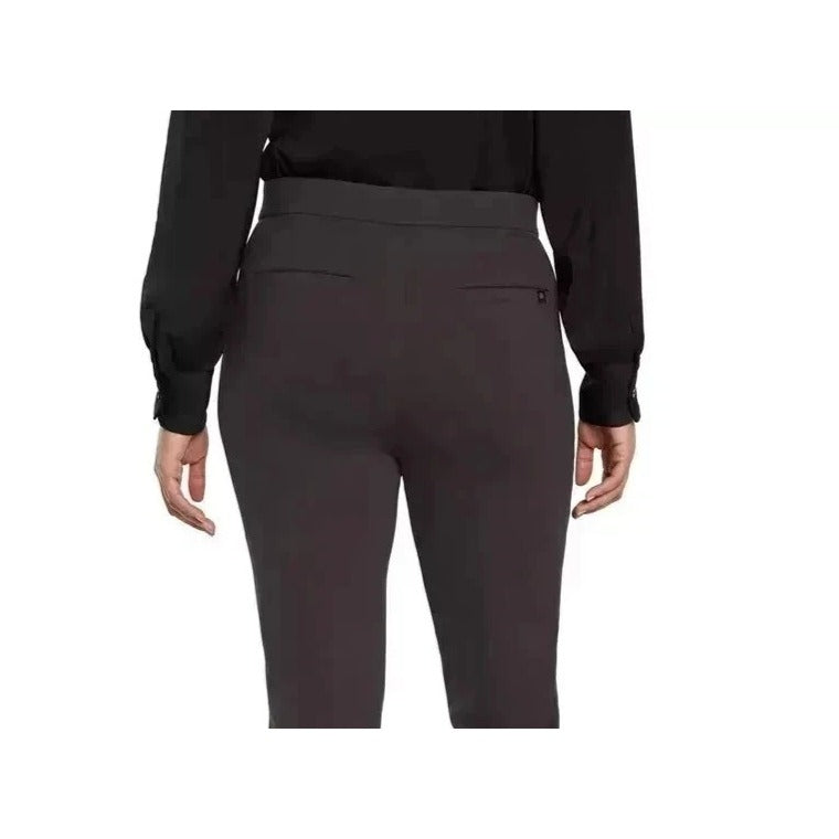 Banana Republic Women's Trousers Straight Leg Ponte Pants Flat Front Slacks Brown