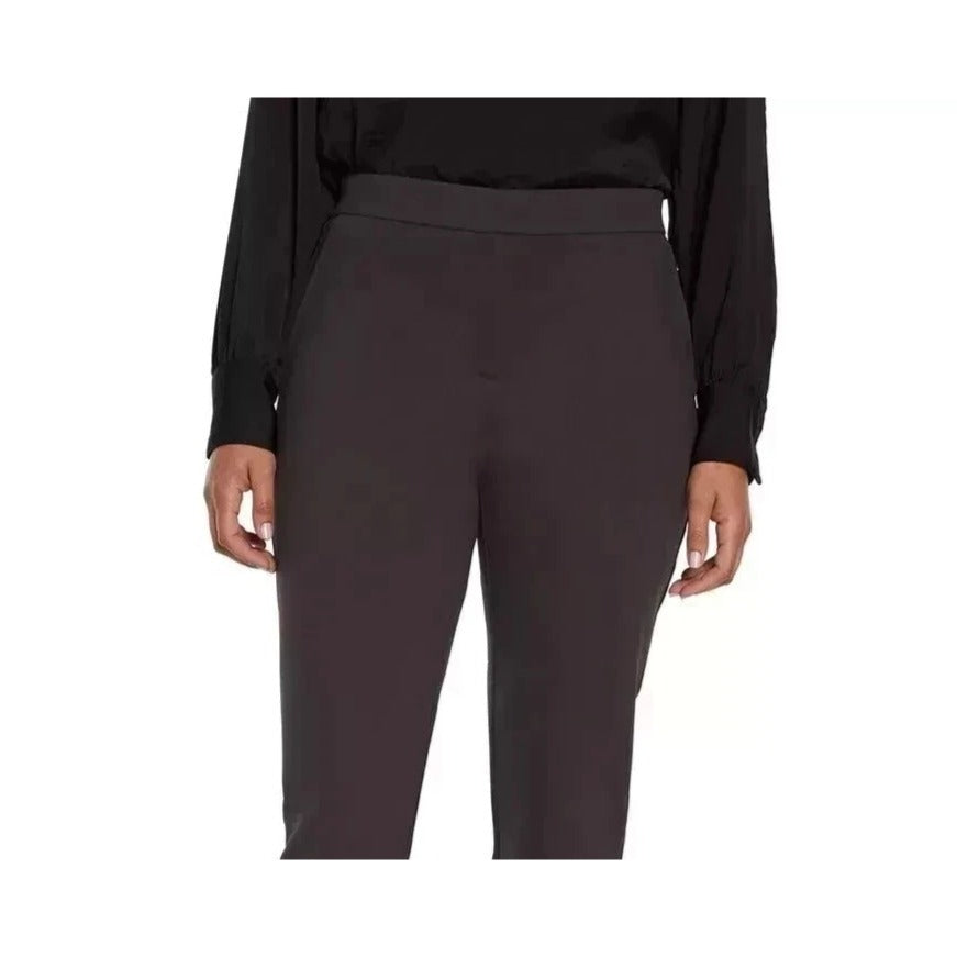 Banana Republic Women's Trousers Straight Leg Ponte Pants Flat Front Slacks Brown