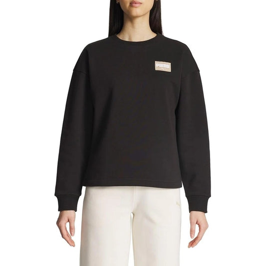 PUMA Women's Fleece Lined Sweatshirt Long Sleeve Top Pullover Crewneck Shirt