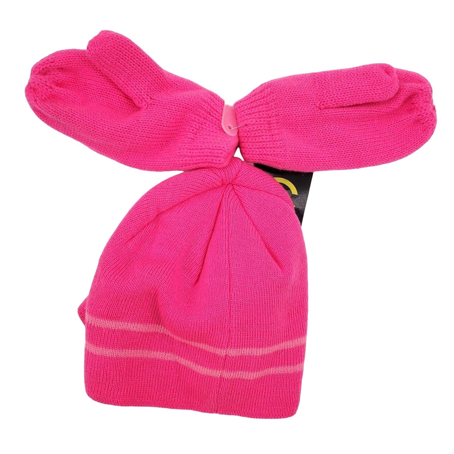 Champion Kids Matching Set Girls Beanie Mittens Knit Pink Outdoor Winter Snow