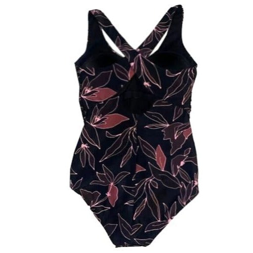 Eddie Bauer Swimwear Ruched Shaping Bathing Suit UV UPF50 One Piece Swimsuit Cross Back