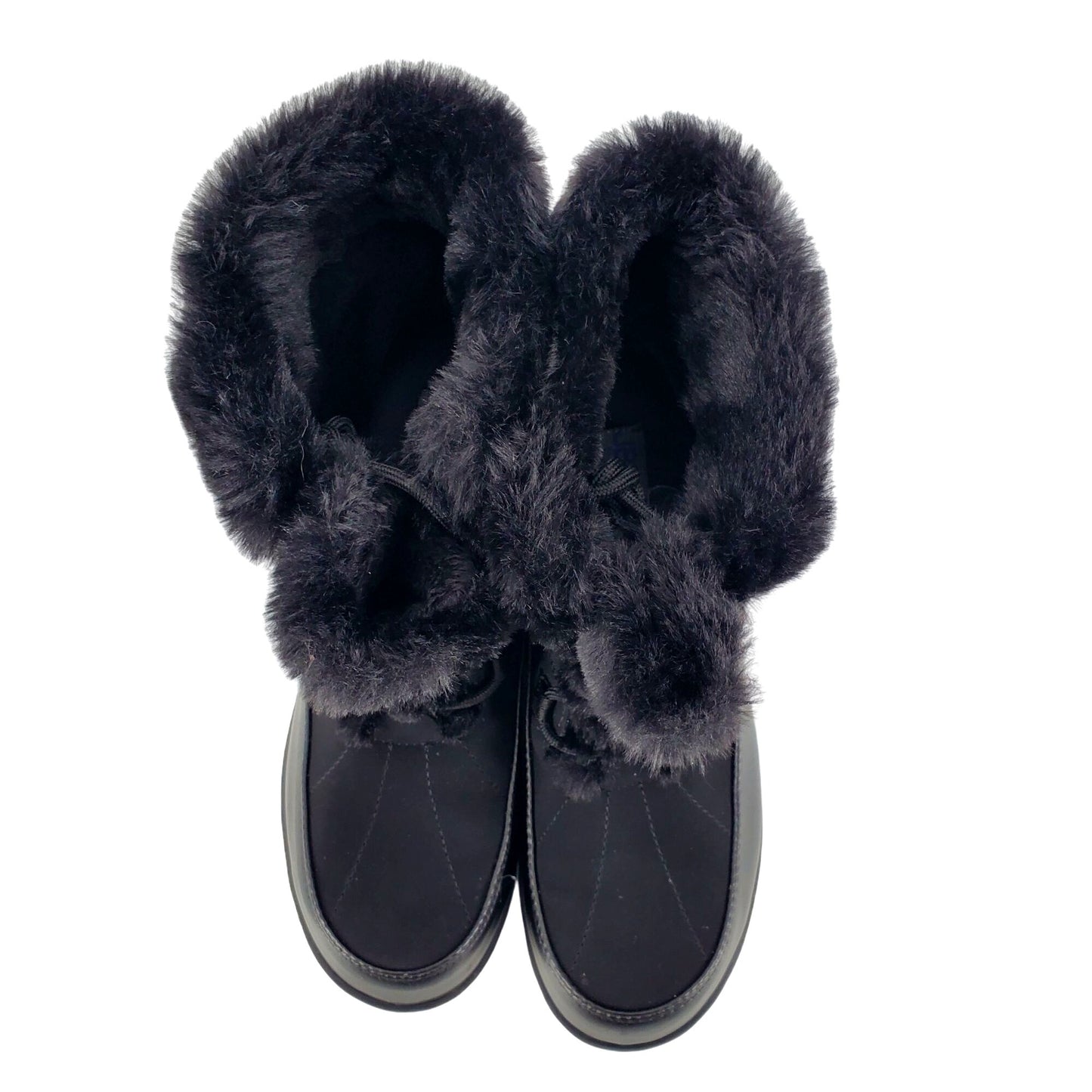 JBU Boots Womans Faux Fur Winter Snow Outdoor Combat Water Resistant Shoe Jambu