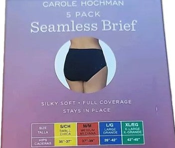 Carole Hochman Underwear 5-Pack Panties Seamless Briefs Full Coverage