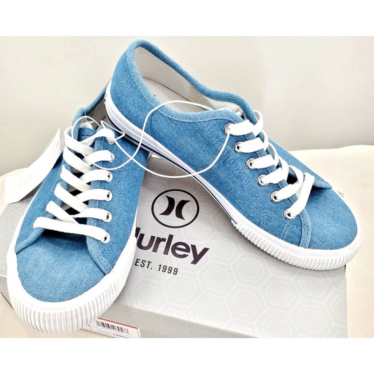 HURLEY Sneaker Woman's Carrie Canvas Lace-up Casual Shoe Classic Blue Denim