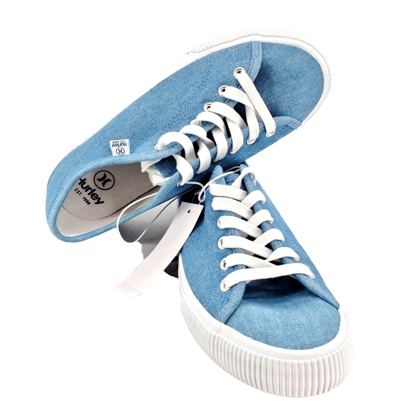 HURLEY Sneaker Woman's Carrie Canvas Lace-up Casual Shoe Classic Blue Denim