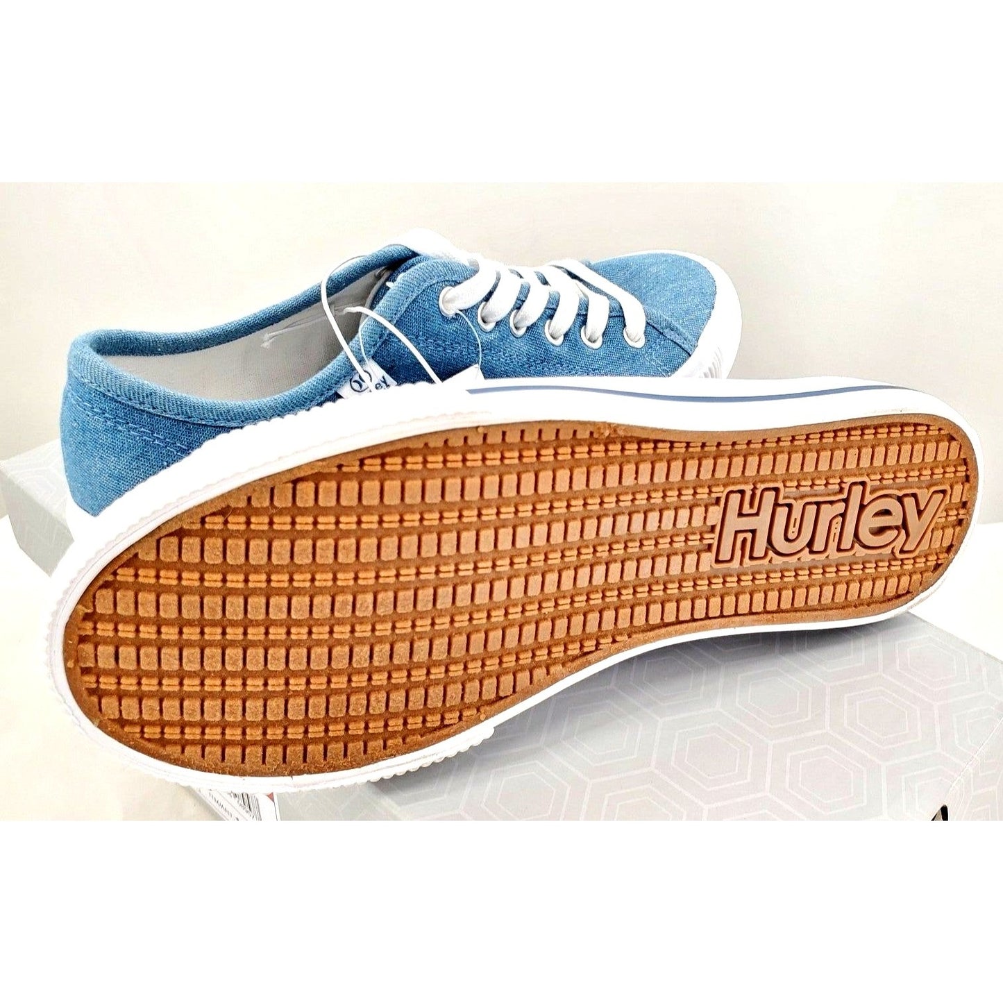 HURLEY Sneaker Woman's Carrie Canvas Lace-up Casual Shoe Classic Blue Denim