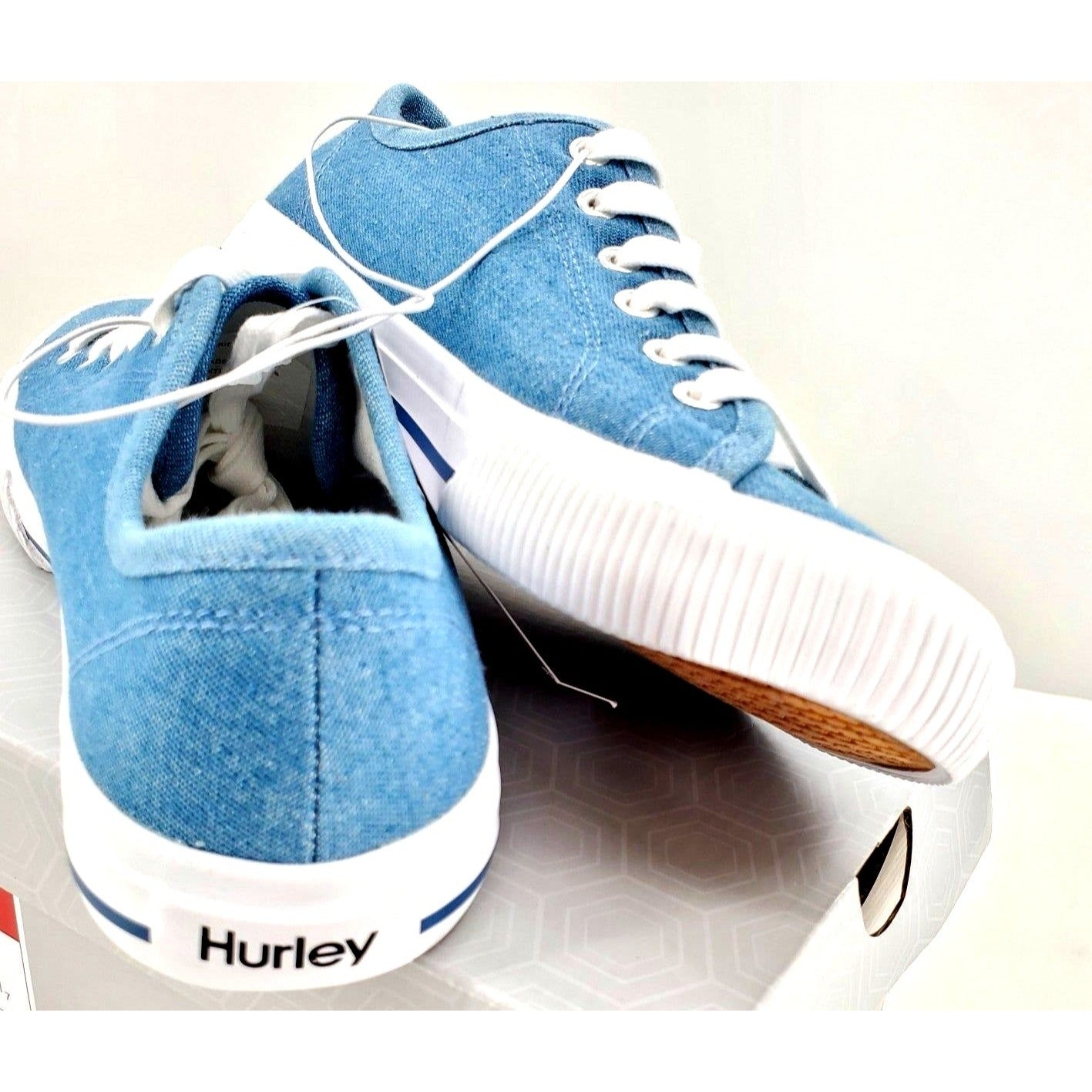 HURLEY Sneaker Woman's Carrie Canvas Lace-up Casual Shoe Classic Blue Denim