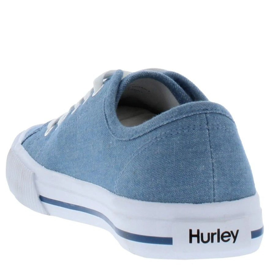 HURLEY Sneaker Woman's Carrie Canvas Lace-up Casual Shoe Classic Blue Denim