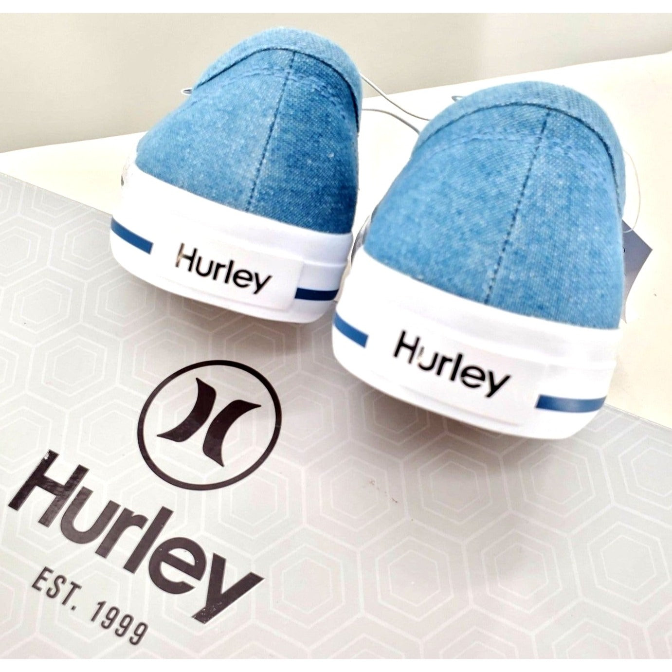 HURLEY Sneaker Woman's Carrie Canvas Lace-up Casual Shoe Classic Blue Denim