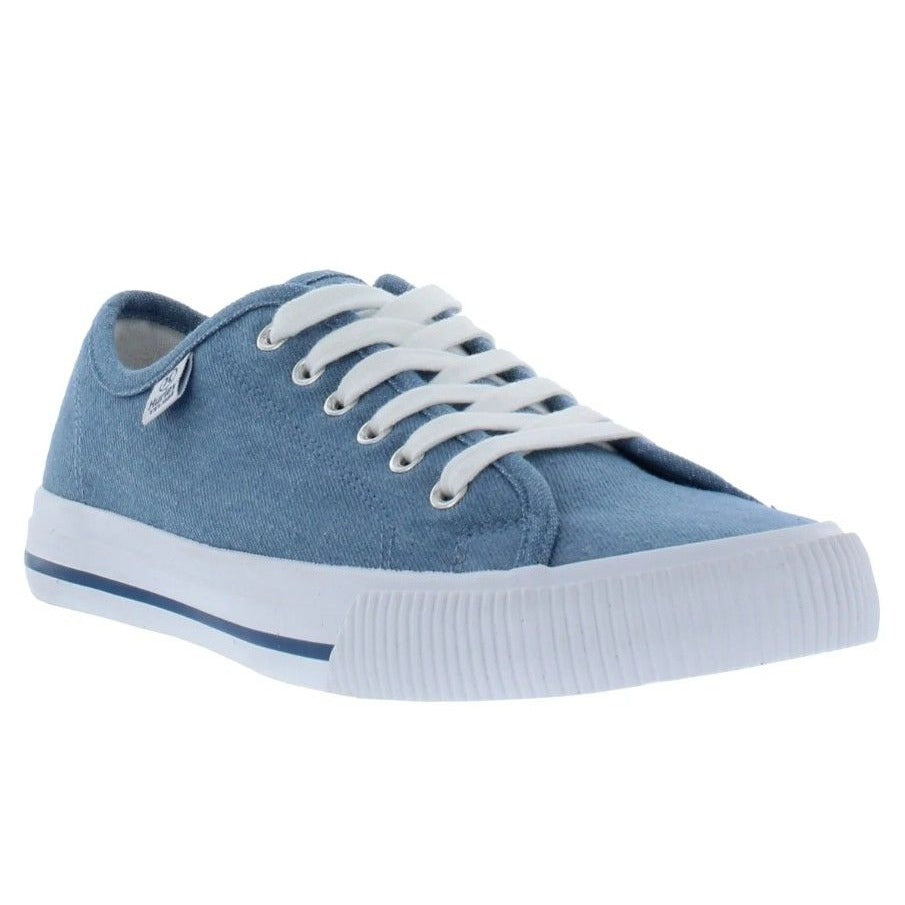 HURLEY Sneaker Woman's Carrie Canvas Lace-up Casual Shoe Classic Blue Denim