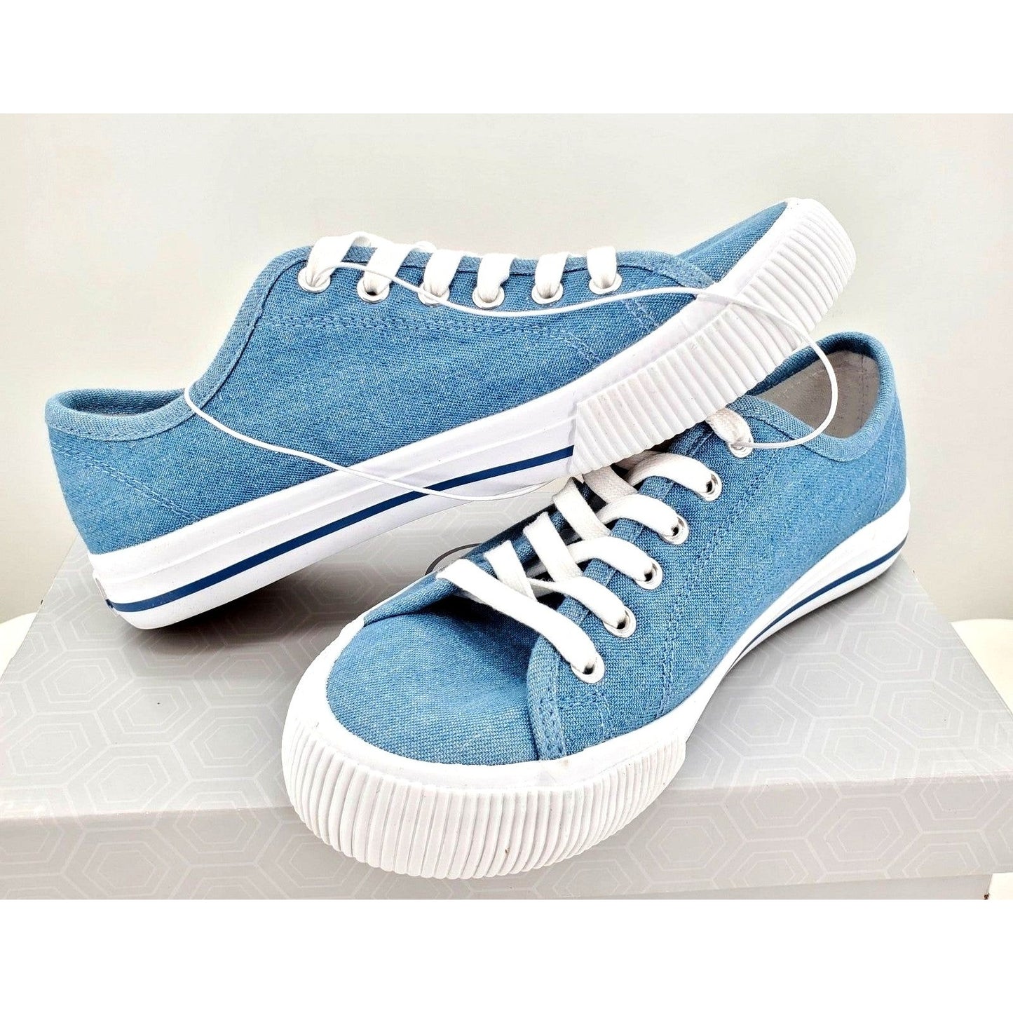 HURLEY Sneaker Woman's Carrie Canvas Lace-up Casual Shoe Classic Blue Denim