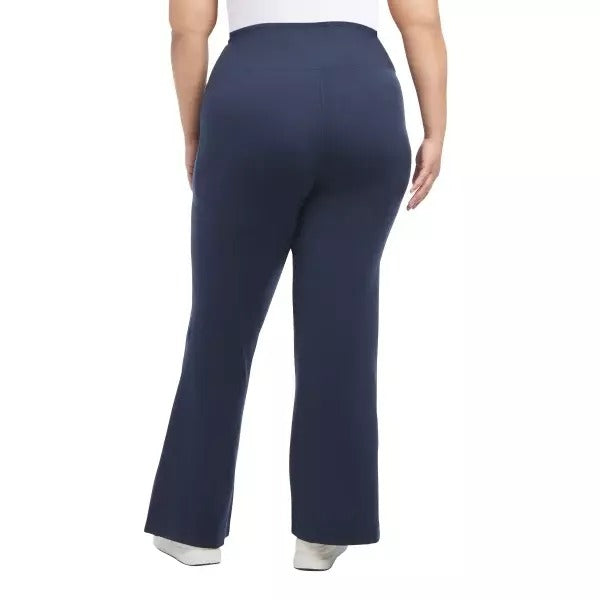 Jockey Women's High Rise Activewear Leggings Non-slip Flare Athletic Yoga Pants Navy Blue