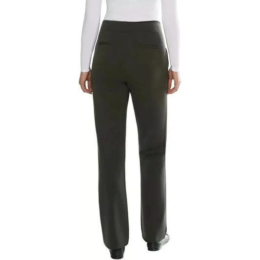 Matty M Women's High-Rise Comfort Office Dress Pants Elastic Waist Pull-on 30" inseam Green