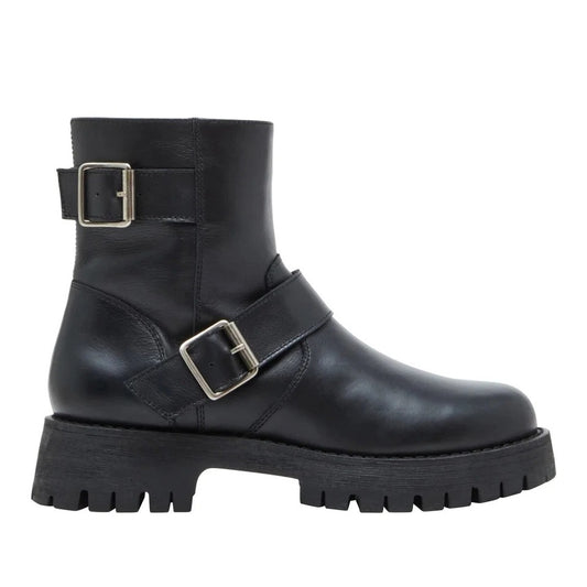 Steve Madden Womens Crusader Genuine Leather Inside Zip Lug Boot