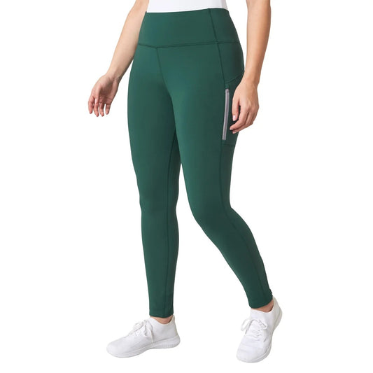 Mondetta Active Fleece Lined Leggings Reflective Zipper Pockets Activewear Athletic Pants