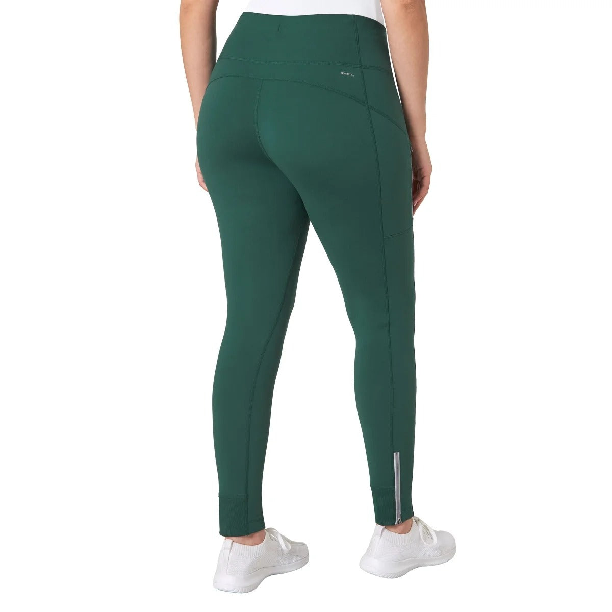 Mondetta Active Fleece Lined Leggings Reflective Zipper Pockets Activewear Athletic Pants
