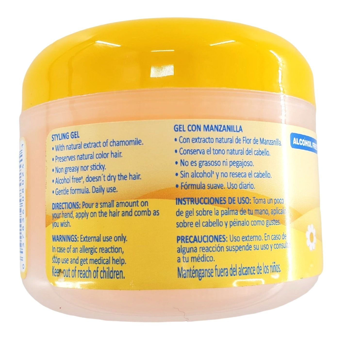 Ricitos de Oro Styling Hair Gel with chamomile extract Alcohol-Free Hair Gel 4oz container