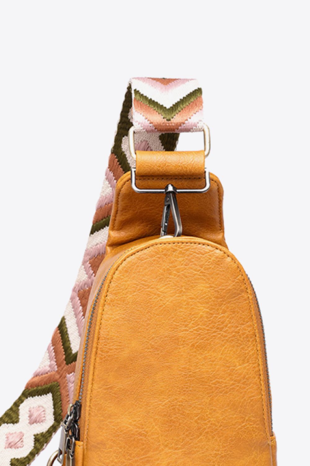 Vegan Leather Crossbody Sling Bag Shoulder Purse Colorful Convertible Wide Strap