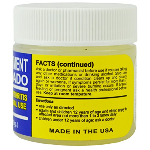 Camphor Ointment Alcanforado Muscular Aches , Arthritis , Rheumatism , External Use 2 oz