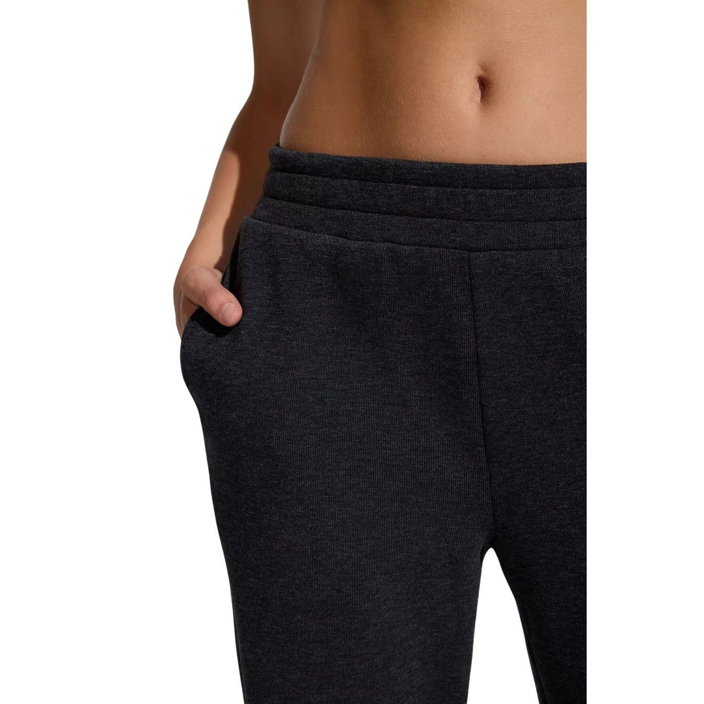 Mondetta Women Fleece Jogger Pants Leisure Elastic Waist Sweatpants Loungewear