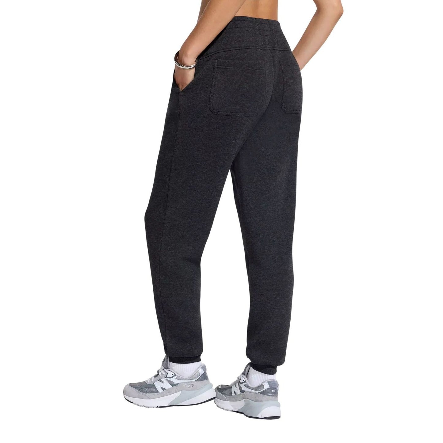 Mondetta Women Fleece Jogger Pants Leisure Elastic Waist Sweatpants Loungewear