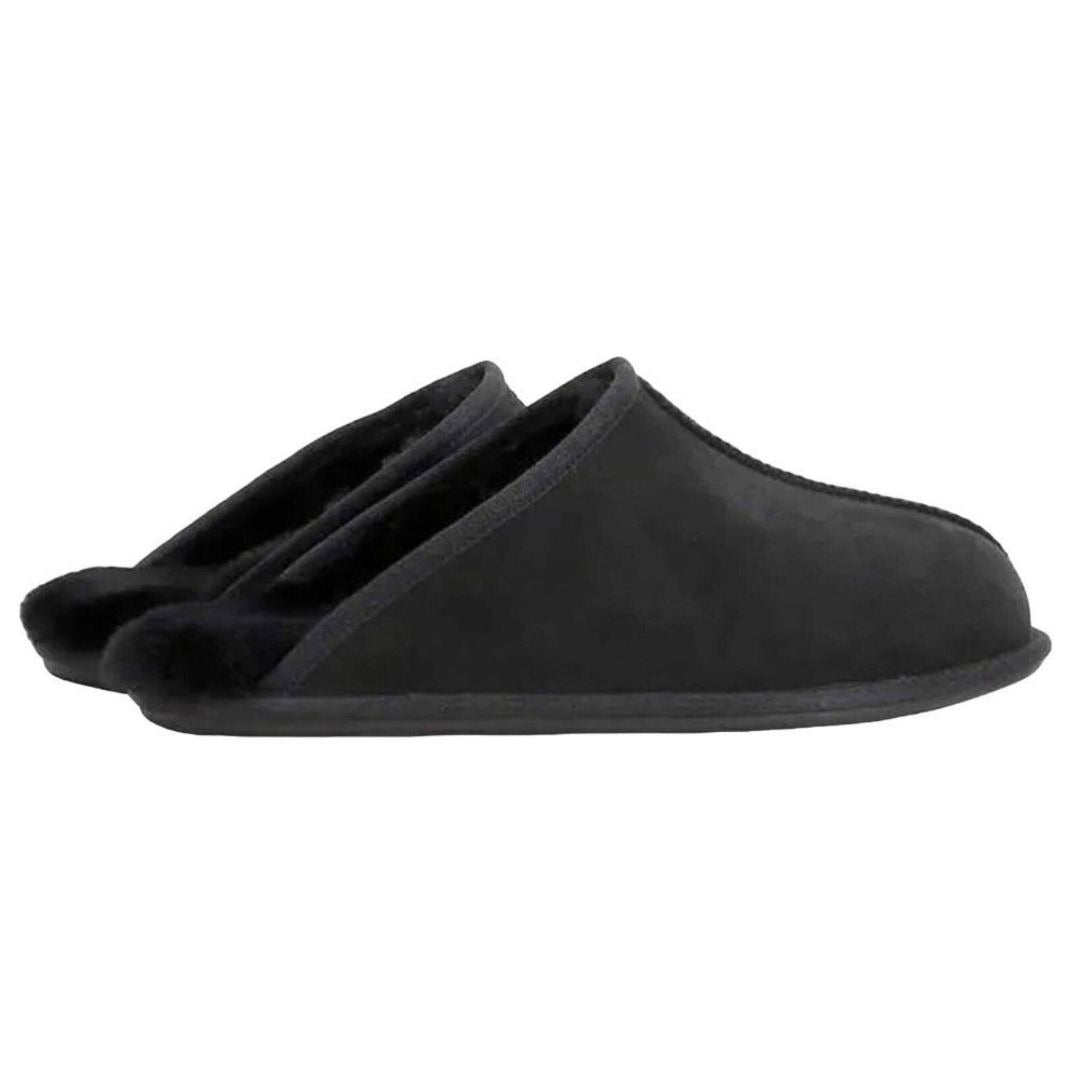 Kirkland Signature Slippers Sheepskin Mens Shearling Suede Real Fur Slides House Shoes
