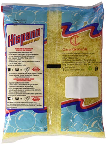 Hispano Laundry Detergent Pure soap-Puro Jabon Para Lavadoras 14 Ounce
