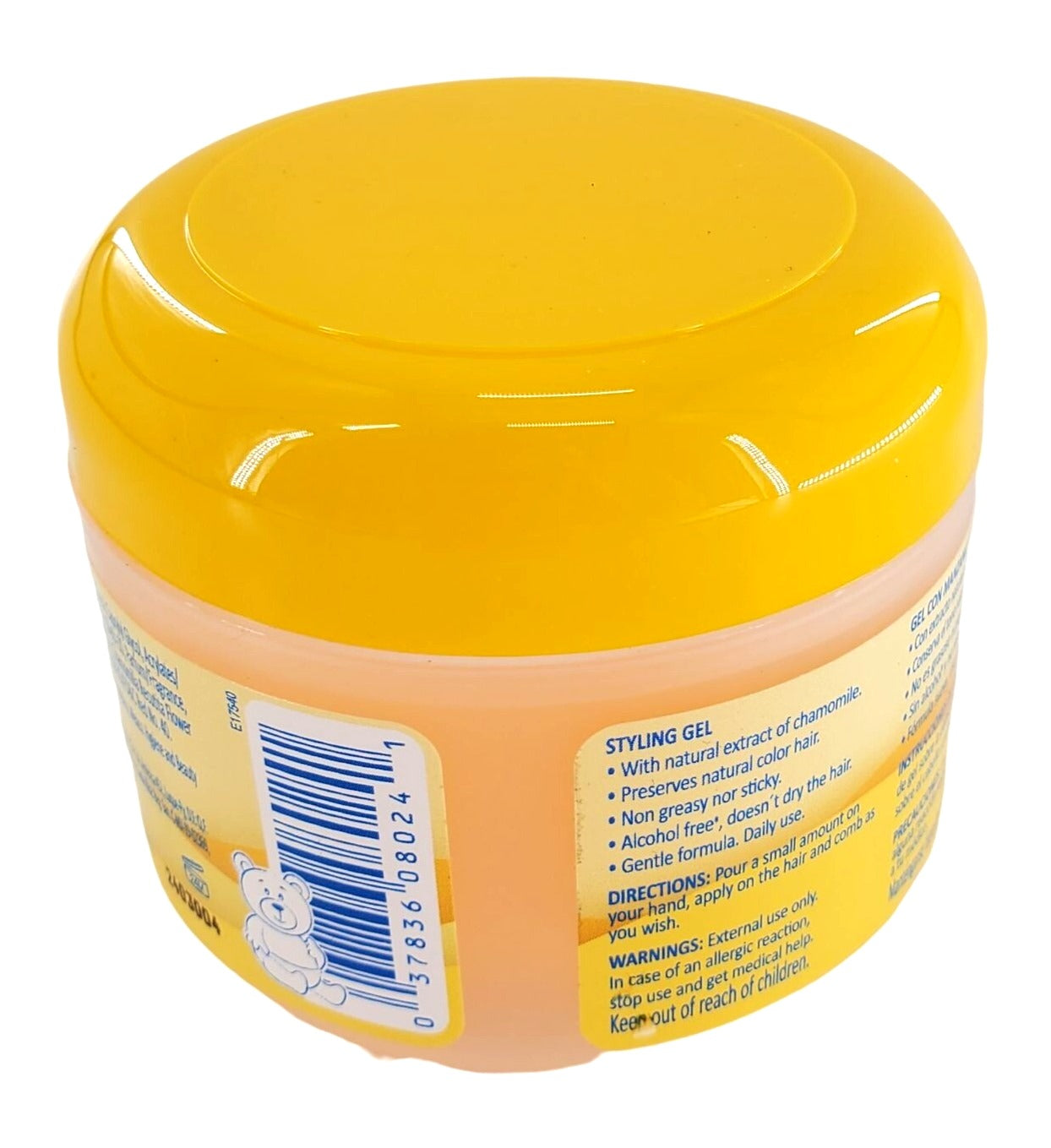 Ricitos de Oro Styling Hair Gel with chamomile extract Alcohol-Free Hair Gel 4oz container