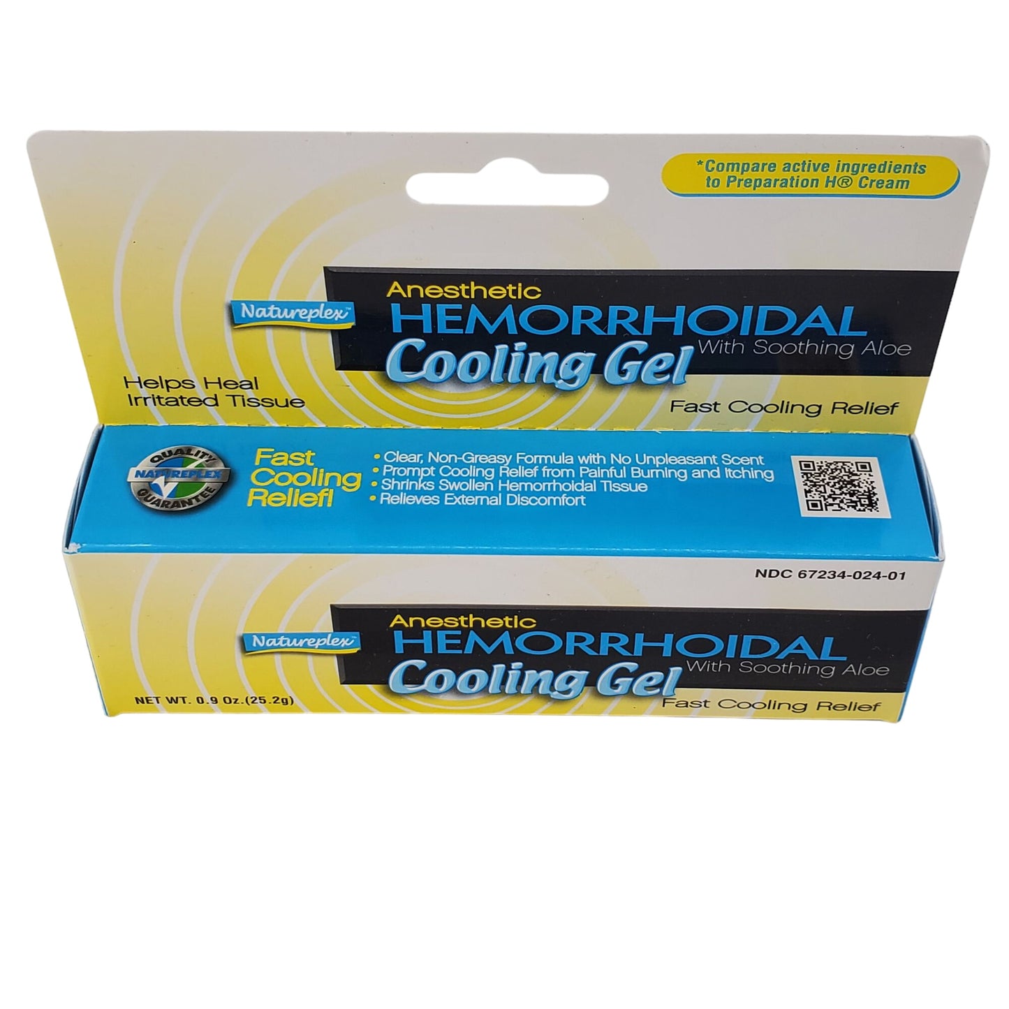 Hemorrhoid Relief Natureplex Anesthetic Hemorrhoidal Cooling Gel with Soothing Aloe 0.9oz (25.2g) Fast Cooling Relief
