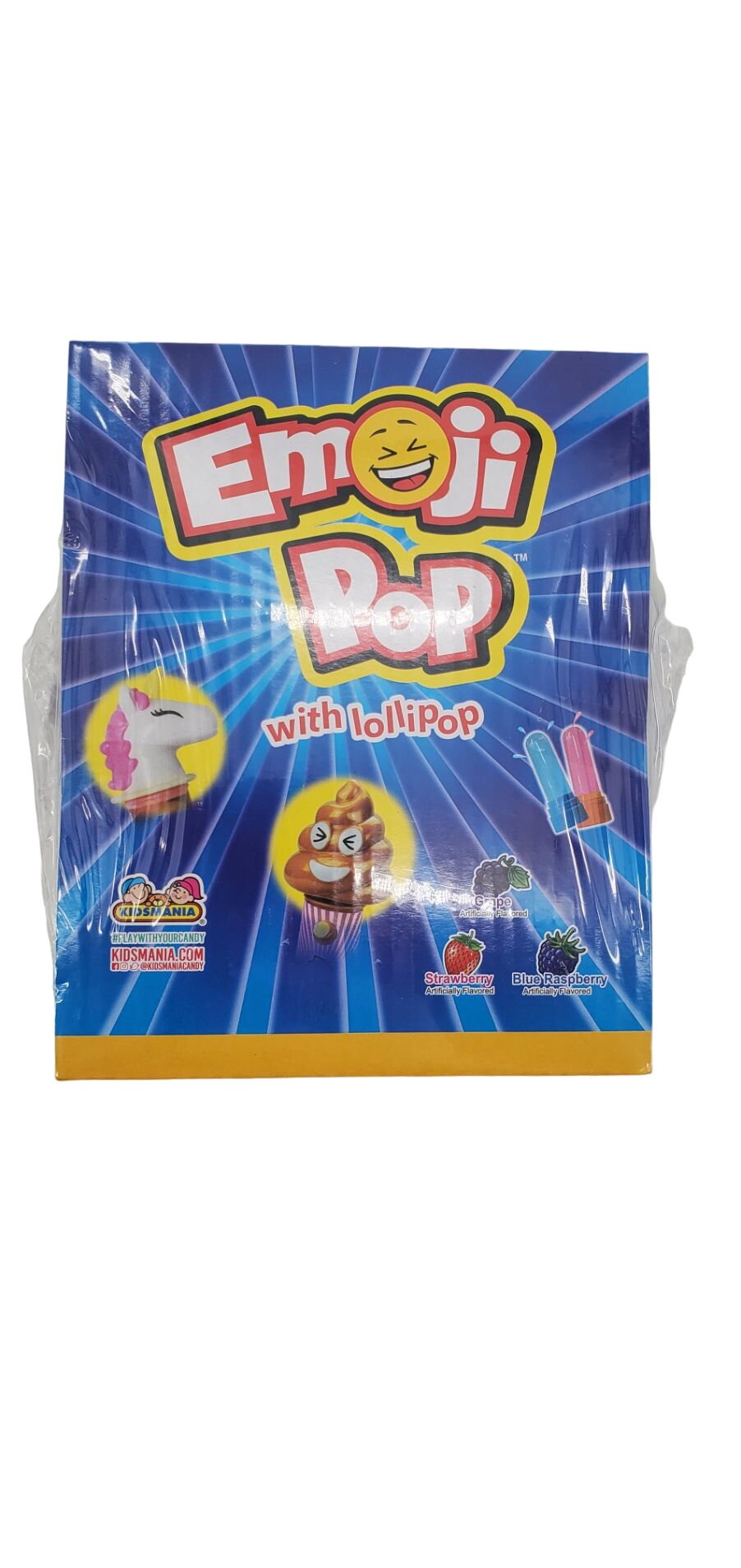 Kidsmania Emoji Pop with Lollipops, 12 Count