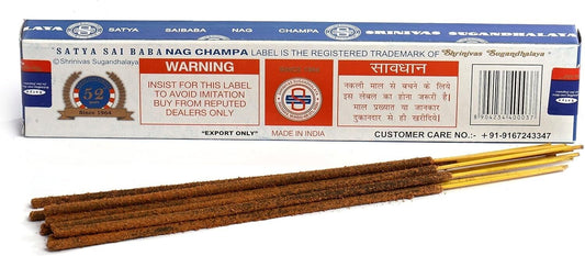 Satya Sai Baba Nag Champa Agarbatti Original Incense Stick 15g Box 12 Sticks/box