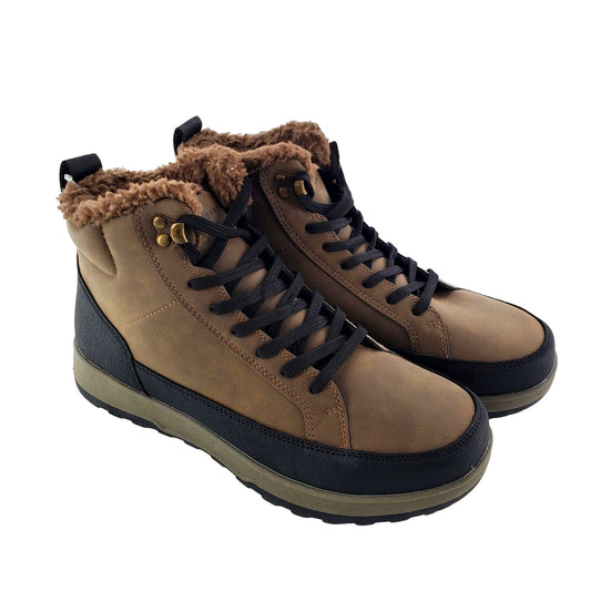 Weatherproof Men Winter Boots Logjam Shearling Lace-up Outdoor Snow Shoes